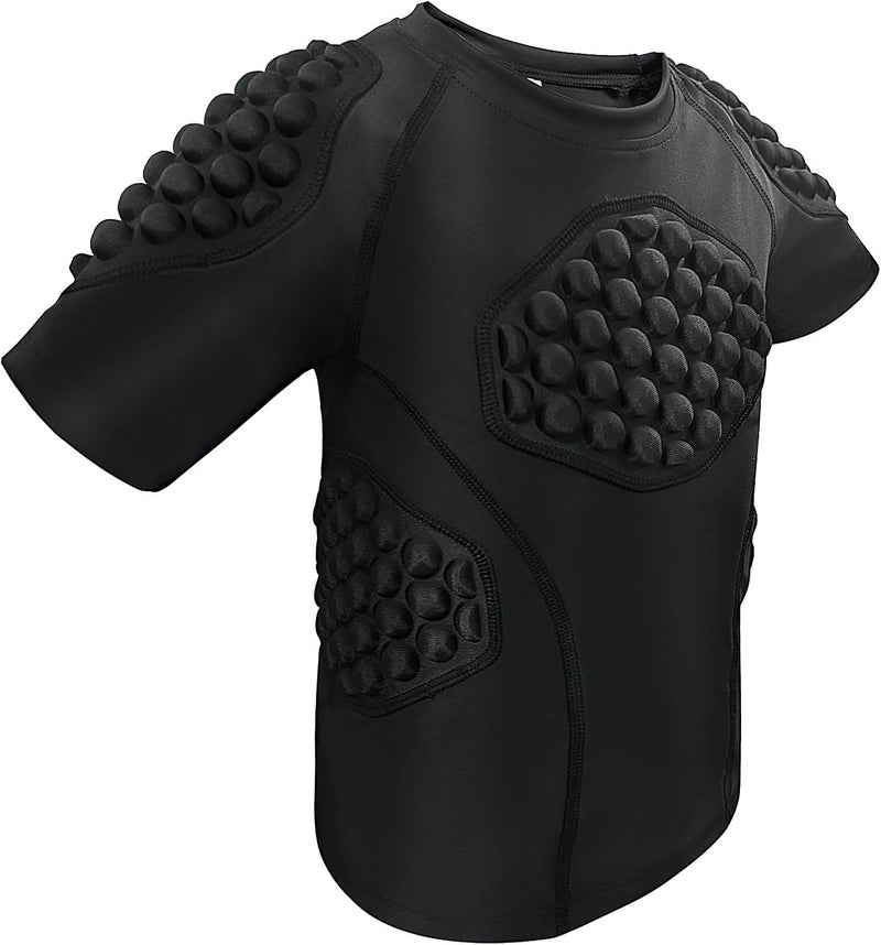 Topeter Football Padded Shirt for Youth, Kids Compression Rib Protector Shirts with Rib/Chest/Shoulder/Back Pads - Image 2
